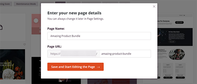 Product page title and URL Product page title and URL