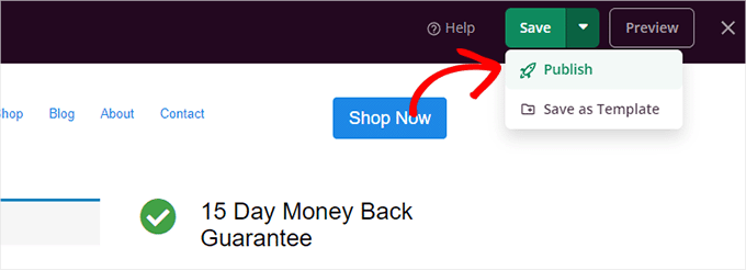 Save and publish Save and publish