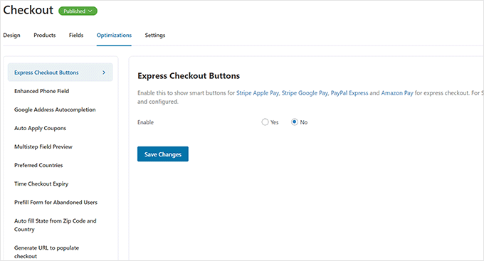 Checkout page optimizations Checkout page optimizations