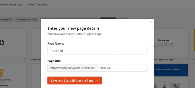 Thank you page title Thank you page title