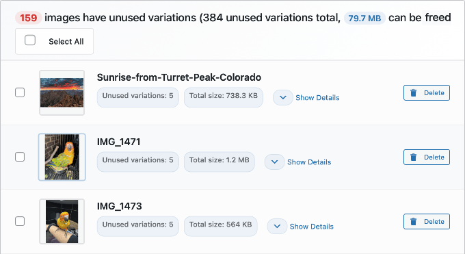 WP Media Cleanup Lists Unused Image Variations WP Media Cleanup Lists Unused Image Variations