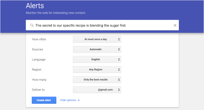 Creating Google Alerts for exact matches Creating Google Alerts for exact matches