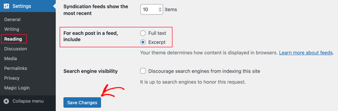 RSS Feeds Can Contain Full Text or an Excerpt of Each Post RSS Feeds Can Contain Full Text or an Excerpt of Each Post