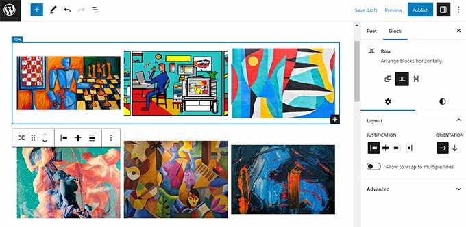 previewPreview of nested block Preview of WordPress nested blocks