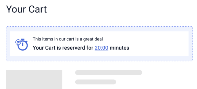 Cart Timer Example Cart Timer Example