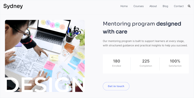 Business stat with a contact call to action in Sydney