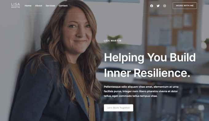 Astra's coaching/consulting starter site