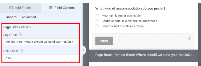 Adding a page title and enabling the Next button Adding a page title and enabling the Next button