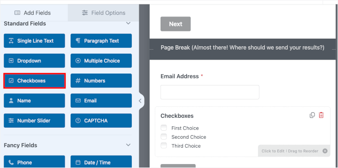 Adding a checkbox in WPForms Adding a checkbox in WPForms
