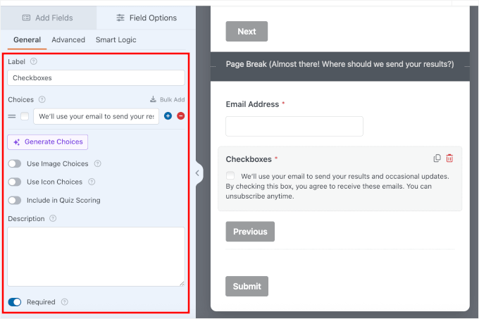 Adding a consent checkbox Adding a consent checkbox
