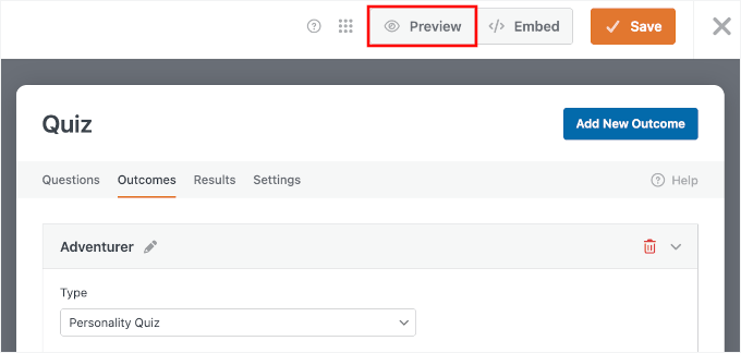 WPForms' Preview button WPForms' Preview button
