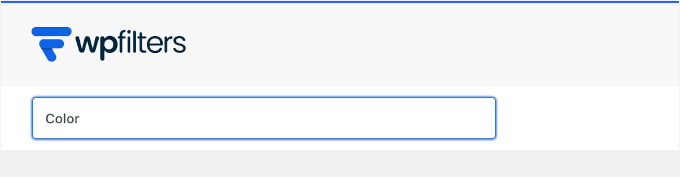 Naming the WPFilters element