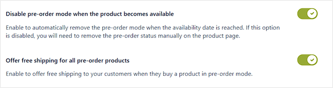 Offer free shipping for pre-orders in YITH