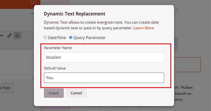 Select dynamic parameter query Select dynamic parameter query