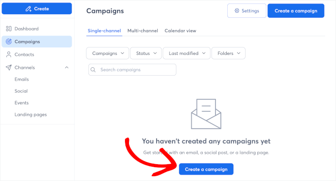 Create campaign in Constant Contact