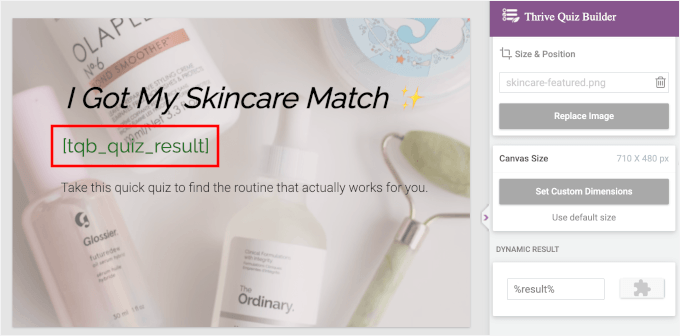 Dynamic result for social share badge