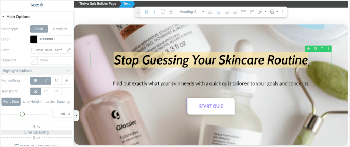 Editing splash page's premade copy
