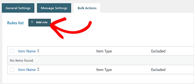 Click the Add Rule button in YITH Click the Add Rule button in YITH