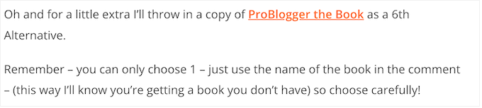 An example of a blog, with a competition CTA An example of a blog, with a competition CTA