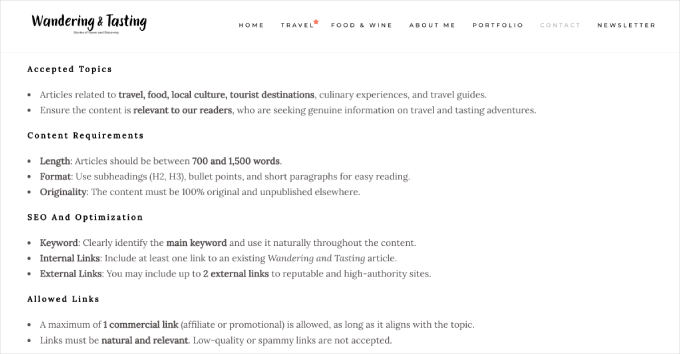 wandering-and-tasting-guest-post-guidelines Wandering and Tasting guest post guidelines