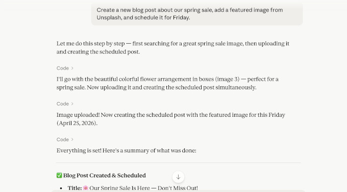 Manage your website via AI conversation
