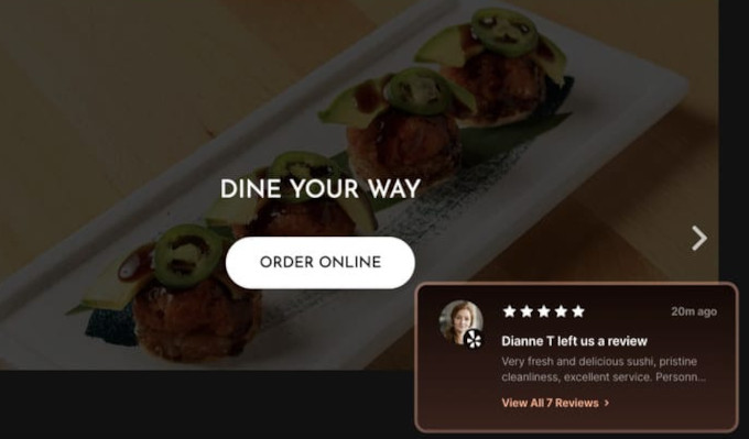 Reviews popup alerts 