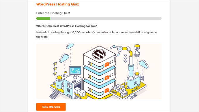 WPBeginner WordPress Hosting Quiz