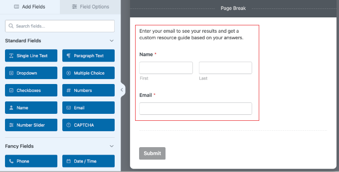Adding an Optin Gate to Your WPForms Quiz