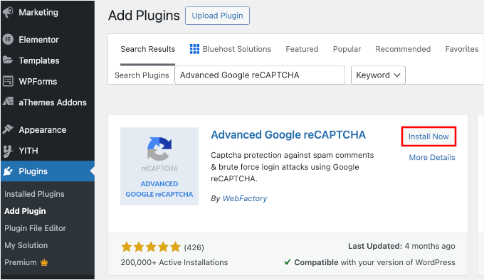 Installing Advanced Google reCAPTCHA