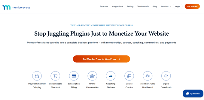 memberpress homepage