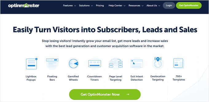 The OptinMonster lead generation software