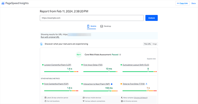 Page speed insights test Page speed insights test