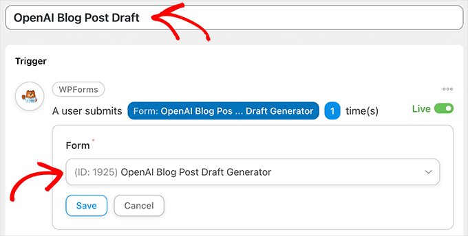 ChatGPT blog post generator