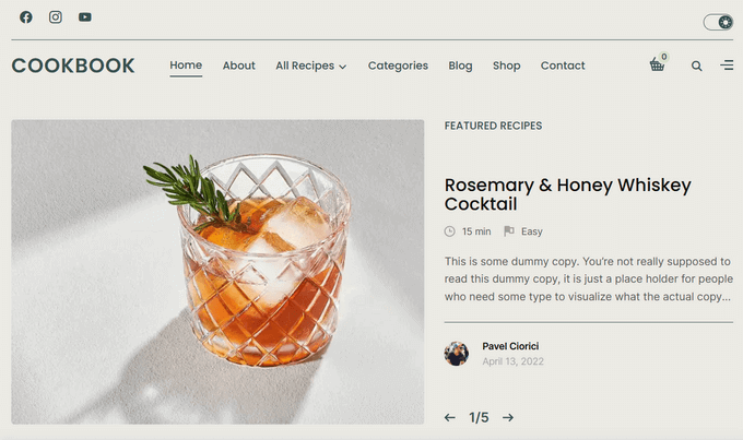 CookBook WordPress theme CookBook WordPress theme