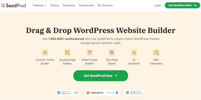 SeedProd's homepage