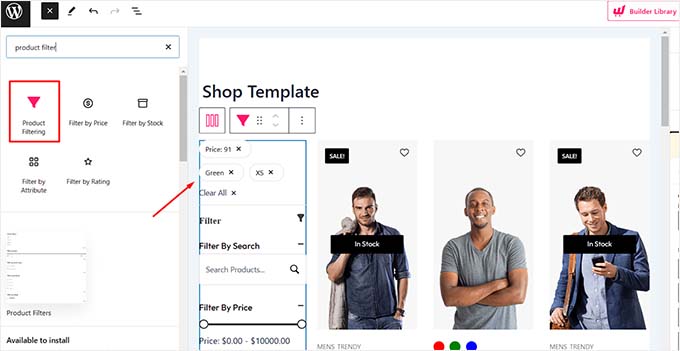 Product filtering in WooCommerce store
