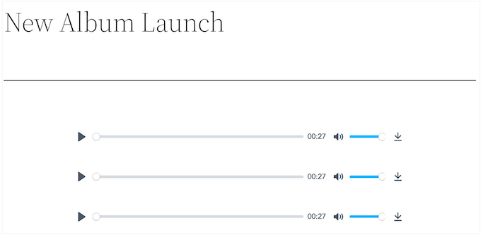 Multiple audio players on a single page Multiple audio players on a single page