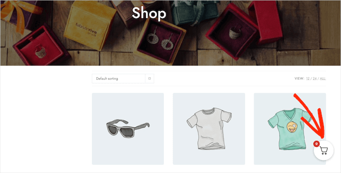 An example of a sliding side cart in WooCommerce An example of a sliding side cart in WooCommerce