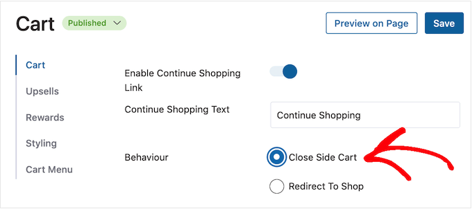 Closing the sliding side cart in WooCommerce Closing the sliding side cart in WooCommerce