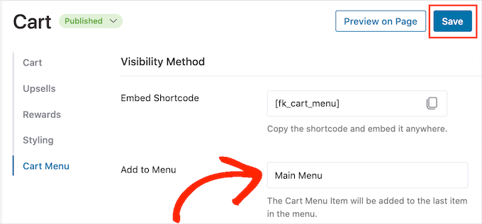 Adding a cart icon to the WordPress menu Adding a cart icon to the WordPress menu