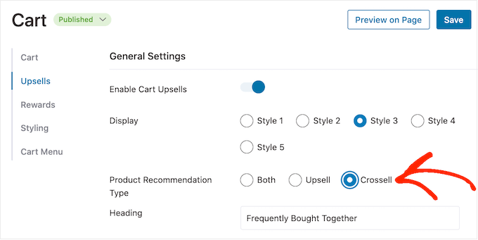 FunnelKit's product recommendation settings FunnelKit's product recommendation settings