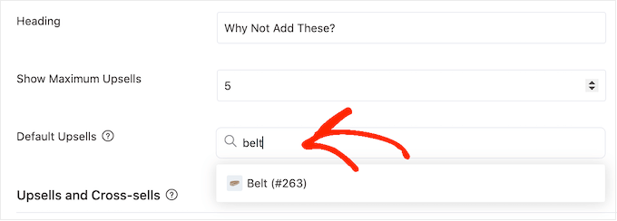 Setting a default linked product Setting a default linked product