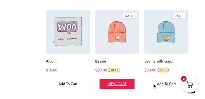 An example of a sliding cart in WooCommerce An example of a sliding cart in WooCommerce