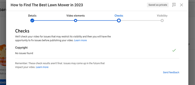Video checks Video checks
