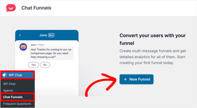 Creating a New Funnel in WPChat