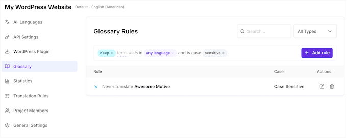 Building a glossary of terms for your WordPress blog, website or online store Building a glossary of terms to control translations across your WordPress site using Universally