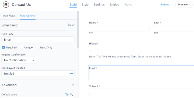 Edit existing fields in Formidable Forms Edit existing fields in Formidable Forms