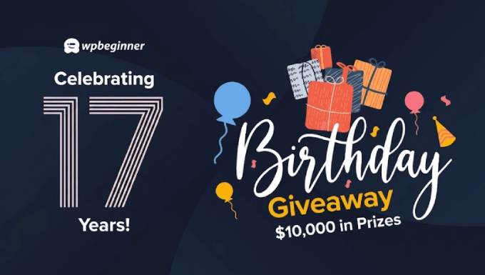 17th-birthday-giveway-wpbeginner 17th-birthday-giveway-wpbeginner